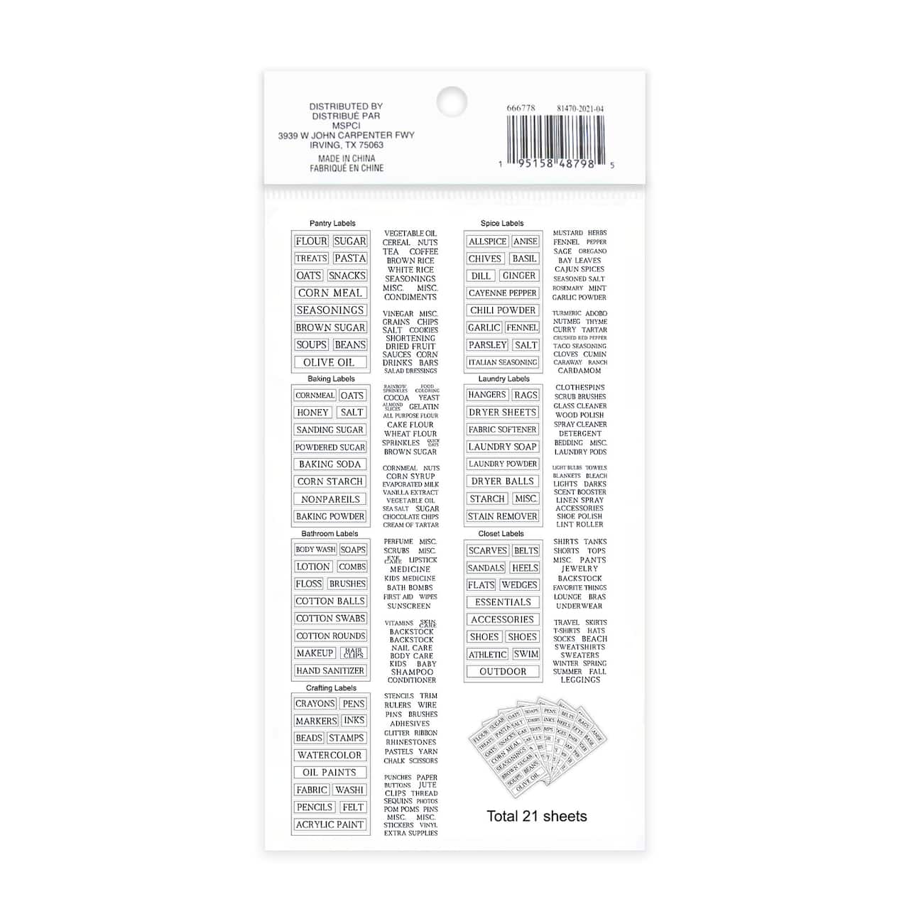 12 Pack: Clear Rectangle Household Label Stickers by Recollections™